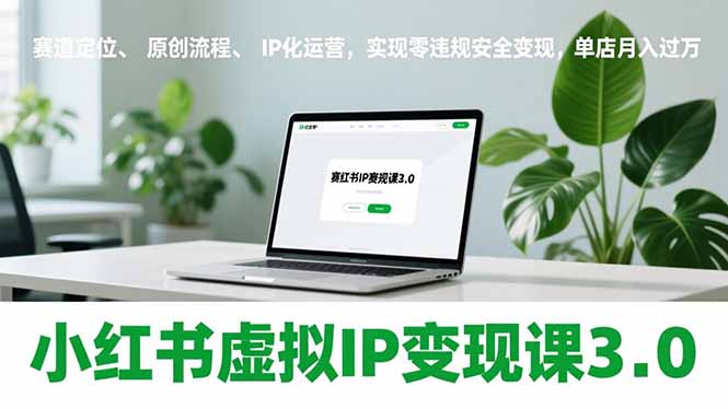 小红书虚拟IP变现课3.0，赛道定位、原创流程、IP化运营，实现零违规安全变现，单店月入过万-项目网