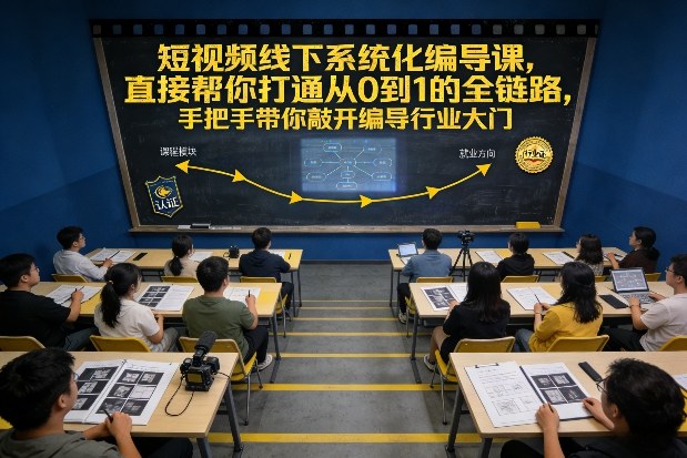 短视频线下系统化编导课，直接帮你打通从0到1的全链路，手把手带你敲开编导行业大门-项目网