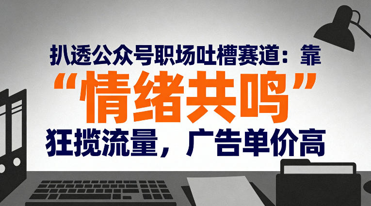 扒透公众号职场吐槽赛道：靠“情绪共鸣”狂揽流量，广告单价高-项目网