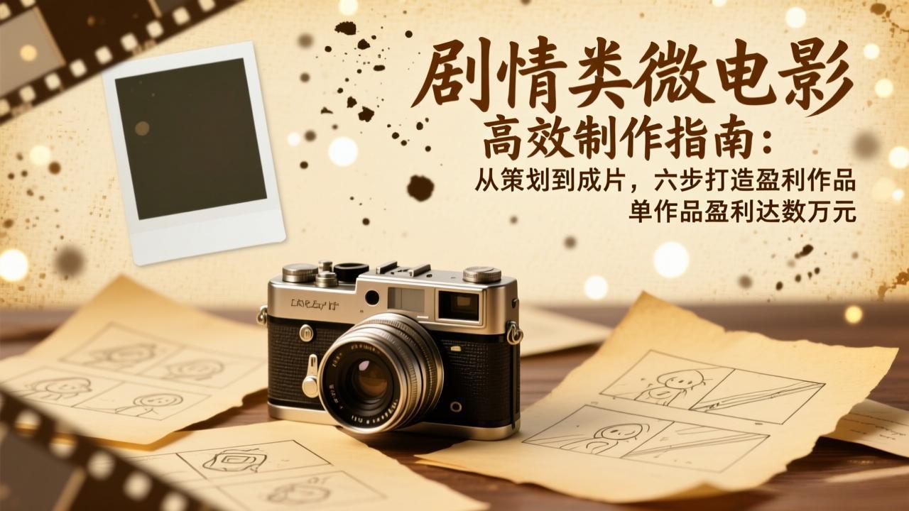 剧情类微电影高效制作指南：从策划到成片，六步打造盈利作品，单作品盈利达数万元-项目网