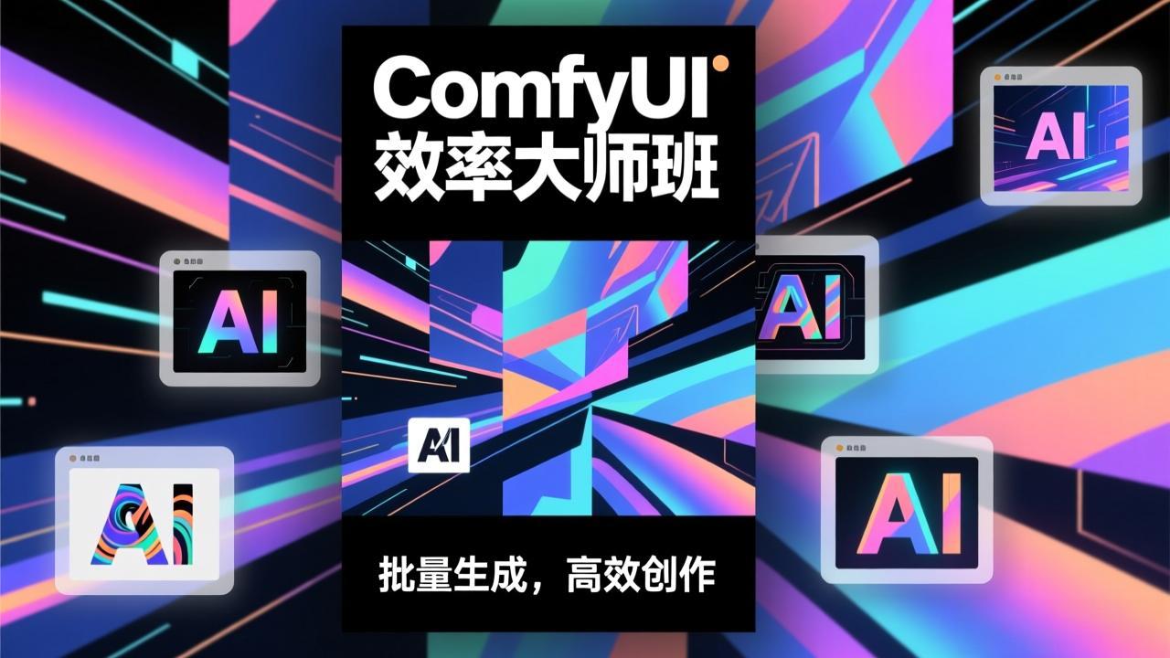 ComfyUI效率大师班：工作流搭建，批量生成，将个人AI出图效率提升5-10倍，月接单收入1-3万-项目网