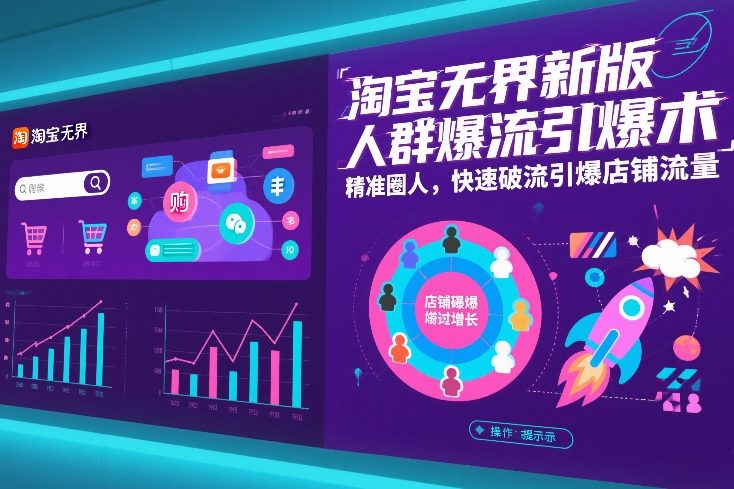 淘宝无界新版人群爆流引爆术，精准圈人，快速破流引爆店铺流量-项目网
