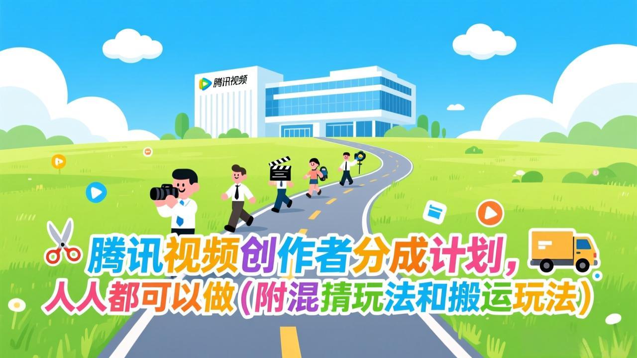 腾讯视频创作者分成计划，人人都可以做(附混剪玩法和搬运玩法-项目网