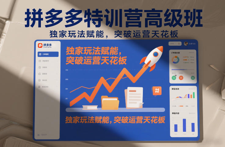 拼多多特训营高阶班，独家玩法赋能，突破运营天花板(更新26年1月)-项目网