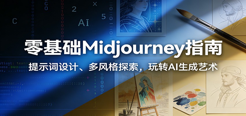 零基础Midjourney指南：提示词设计、多风格探索，玩转AI生成艺术-项目网
