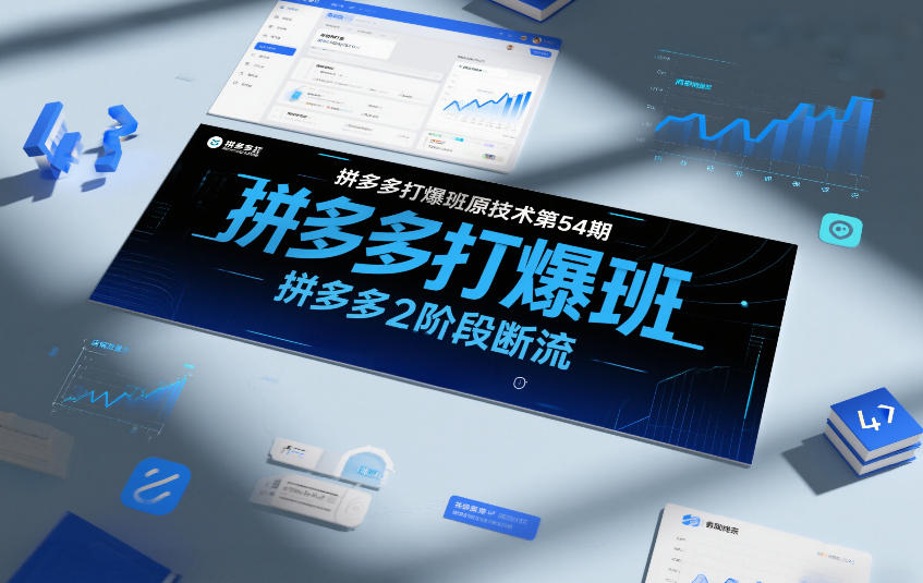拼多多打爆班原创技术第54期，拼多多2阶段断流-项目网