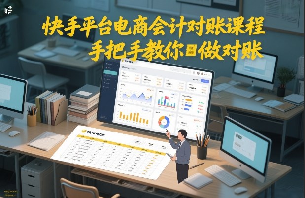 快手平台电商会计对账课程，手把手教你做对账-项目网