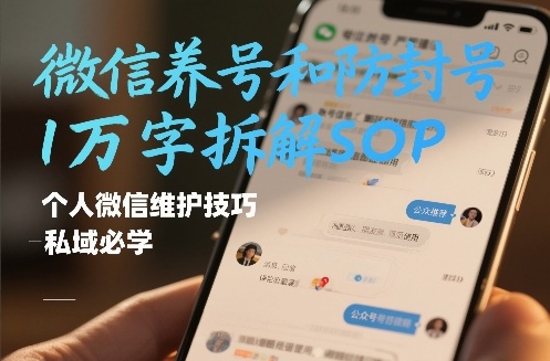 微信养号和防封号1万字拆解SOP，个人微信维护技巧，私域必学【文档】-项目网