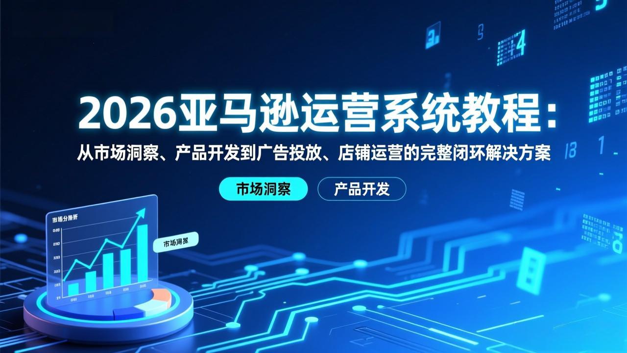 2026亚马逊运营系统教程：从市场洞察、产品开发到广告投放、店铺运营的完整闭环解决方案-项目网