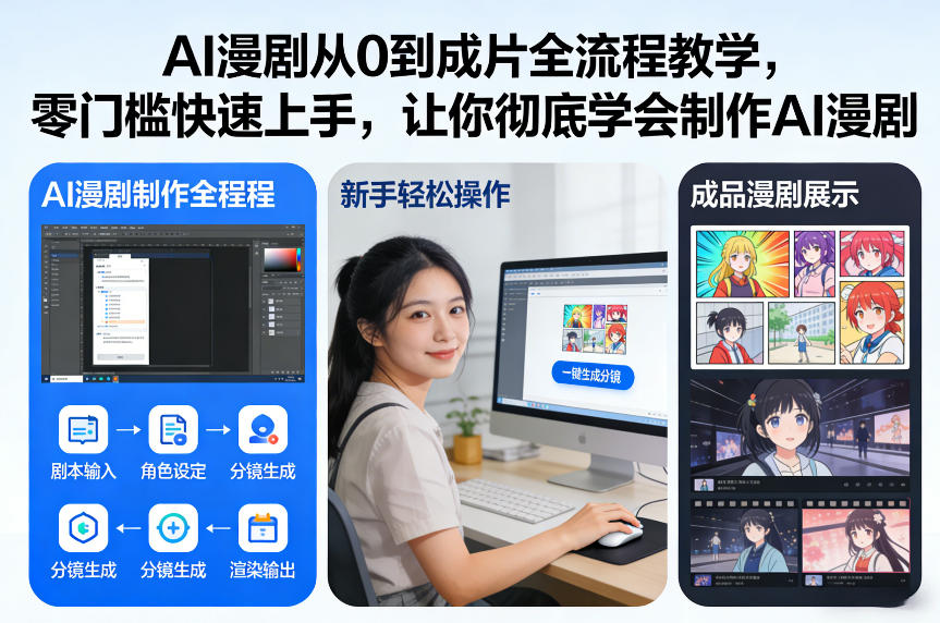 AI漫剧从0到成片全流程教学，零门槛快速上手，让你彻底学会制作AI漫剧【保姆级教程】-项目网