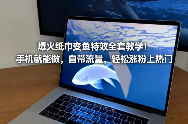 爆火纸巾变鱼特效全套教学！手机就能做，自带流量，轻松涨粉上热门-项目网