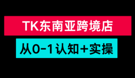 TikTok东南亚跨境从0-1认知实操课-项目网
