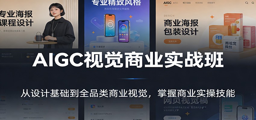 AIGC视觉商业实战班：从设计基础到全品类商业视觉，掌握商业实操技能-项目网