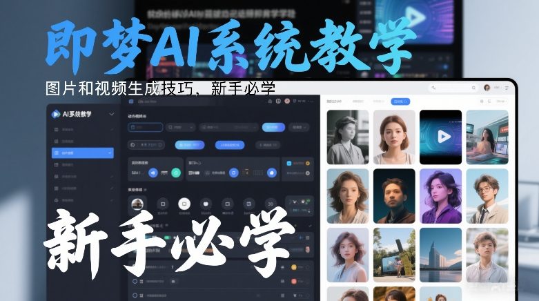 即梦AI系统教学，图片和视频生成技巧，新手必学-项目网