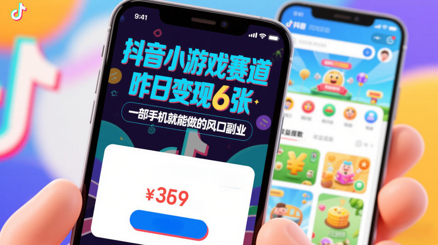 抖音小游戏赛道，昨日变现600+，零基础一部手机就能做的风口副业【揭秘】-项目网