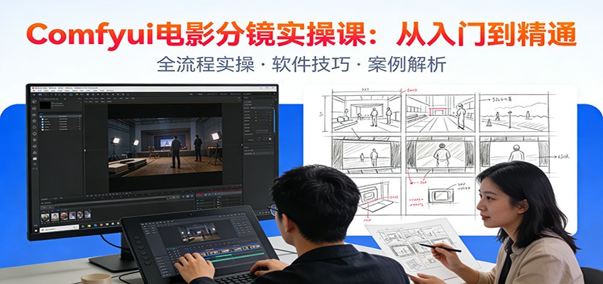 ComfyUI电影分镜实操课：分镜一致性，全流程AI视频制作，零基础也能做专业分镜-项目网