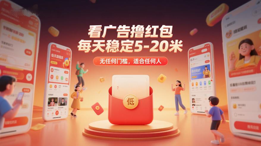 看广告撸红包，每天稳定5-20米，无任何门槛，适合任何人-项目网
