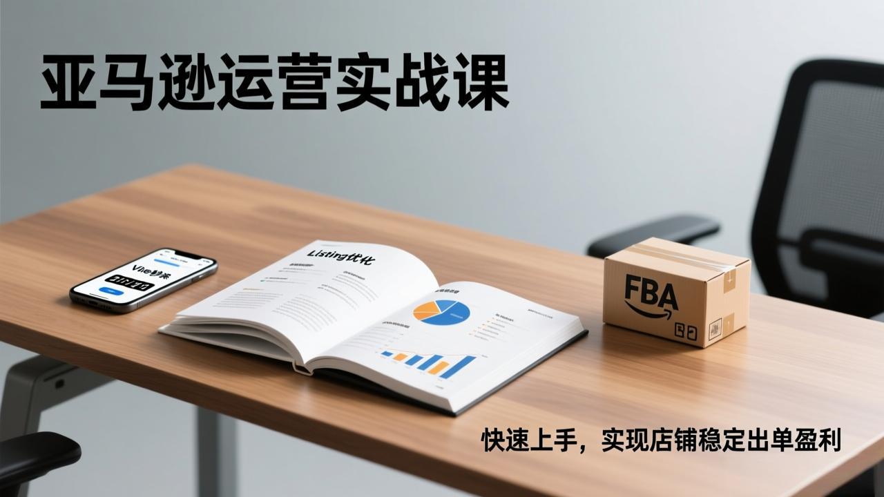 亚马逊运营实战课，Listing优化、Vine秒杀、FBA发货，快速上手，实现店铺稳定出单盈利-项目网