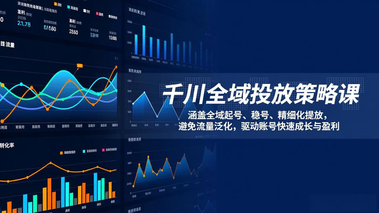 千川全域投放策略课：涵盖全域起号、稳号、精细化投放，避免流量泛化，驱动账号快速成长与盈利-项目网