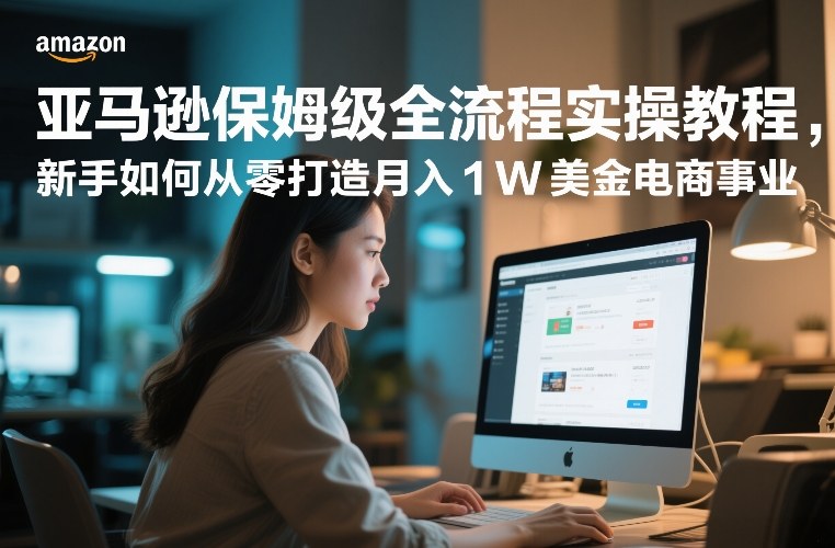 亚马逊保姆级全流程实操教程，新手如何从零打造月入1W美金电商事业-项目网