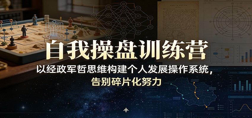 自我操盘训练营：以经政军哲思维构建个人发展操作系统，告别碎片化努力-项目网