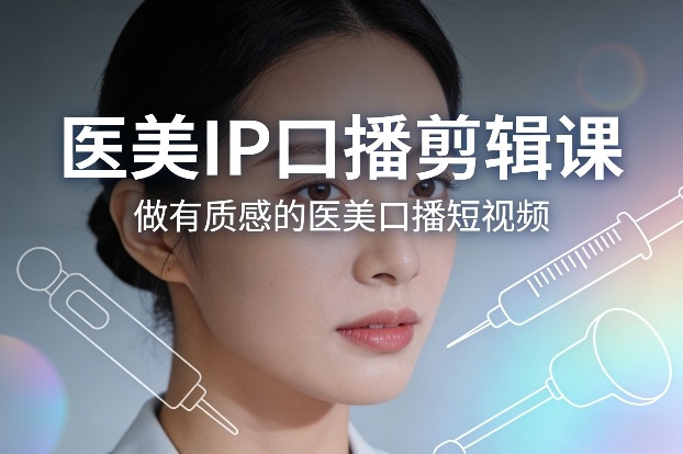 医美IP口播剪辑课，做有质感的医美口播短视频-项目网