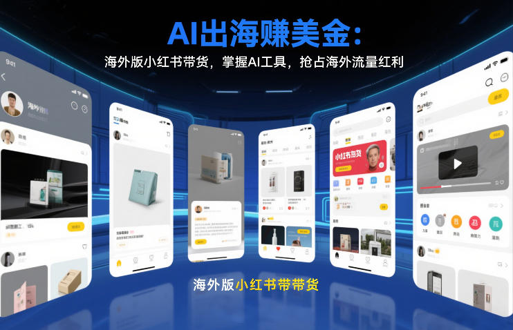 AI出海賺美金：海外版小红书带货，掌握AI工具，抢占海外流量红利(更新2026)-项目网