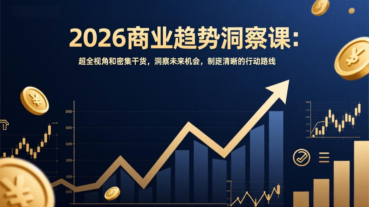 2026商业趋势洞察课：超全视角和密集干货，洞察未来机会，制定清晰的行动路线-项目网