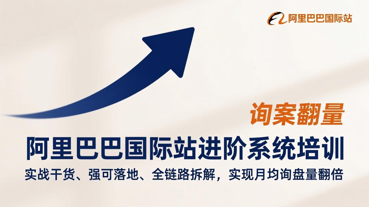 阿里巴巴国际站进阶系统培训，实战干货、强可落地、全链路拆解，实现月均询盘量翻倍-项目网