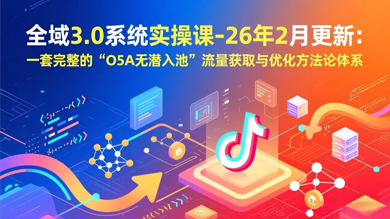 全域3.0系统实操课-26年2月更新：一套完整的“O5A无潜入池”流量获取与优化方法论体系-项目网