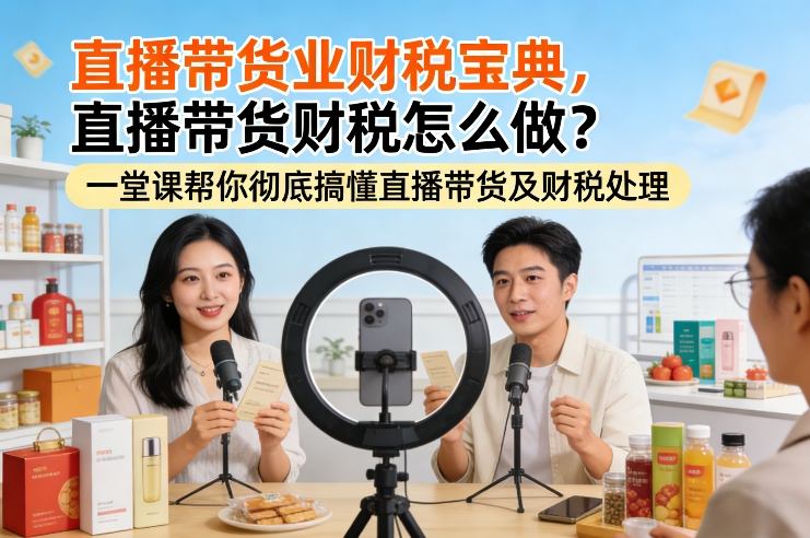 直播带货业财税宝典，直播带货财税怎么做？一堂课帮你彻底搞懂直播带货及财税处理-项目网