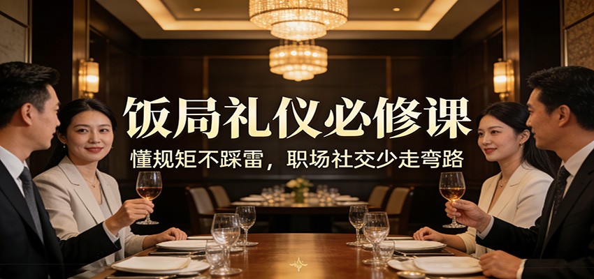 公众号收费文章：《饭局礼仪必修课：懂规矩不踩雷，职场社交少走弯路》-项目网