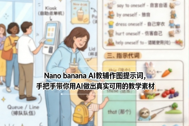 Nano banana AI教辅作图提示词，手把手带你用AI做出真实可用的教学素材-项目网