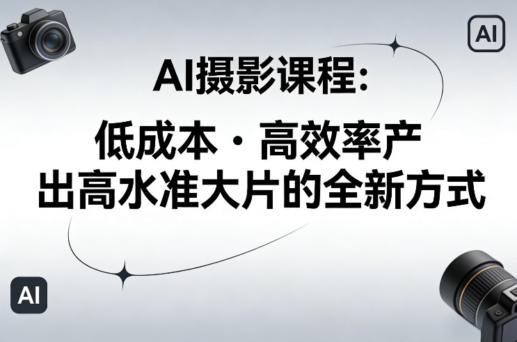 AI摄影课程，低成本高效率产出高水准大片的全新方式-项目网