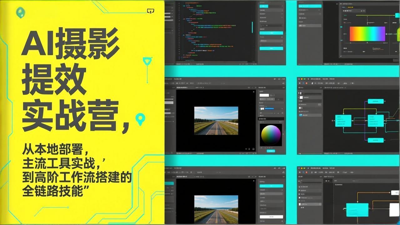 AI+摄影提效实战营，从本地部署，主流工具实战，到高阶工作流搭建的全链路技能-项目网
