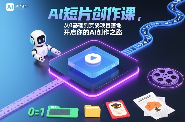AI短片创作课，从0基础到实战项目落地，开启你的AI创作之路(更新)-项目网