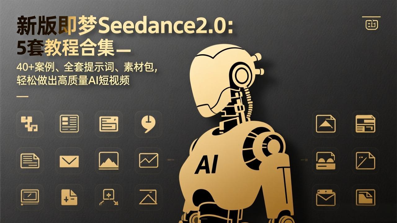 新版即梦Seedance2.0：5套教程合集，40+案例、全套提示词、素材包，轻松做出高质量AI短视频-项目网